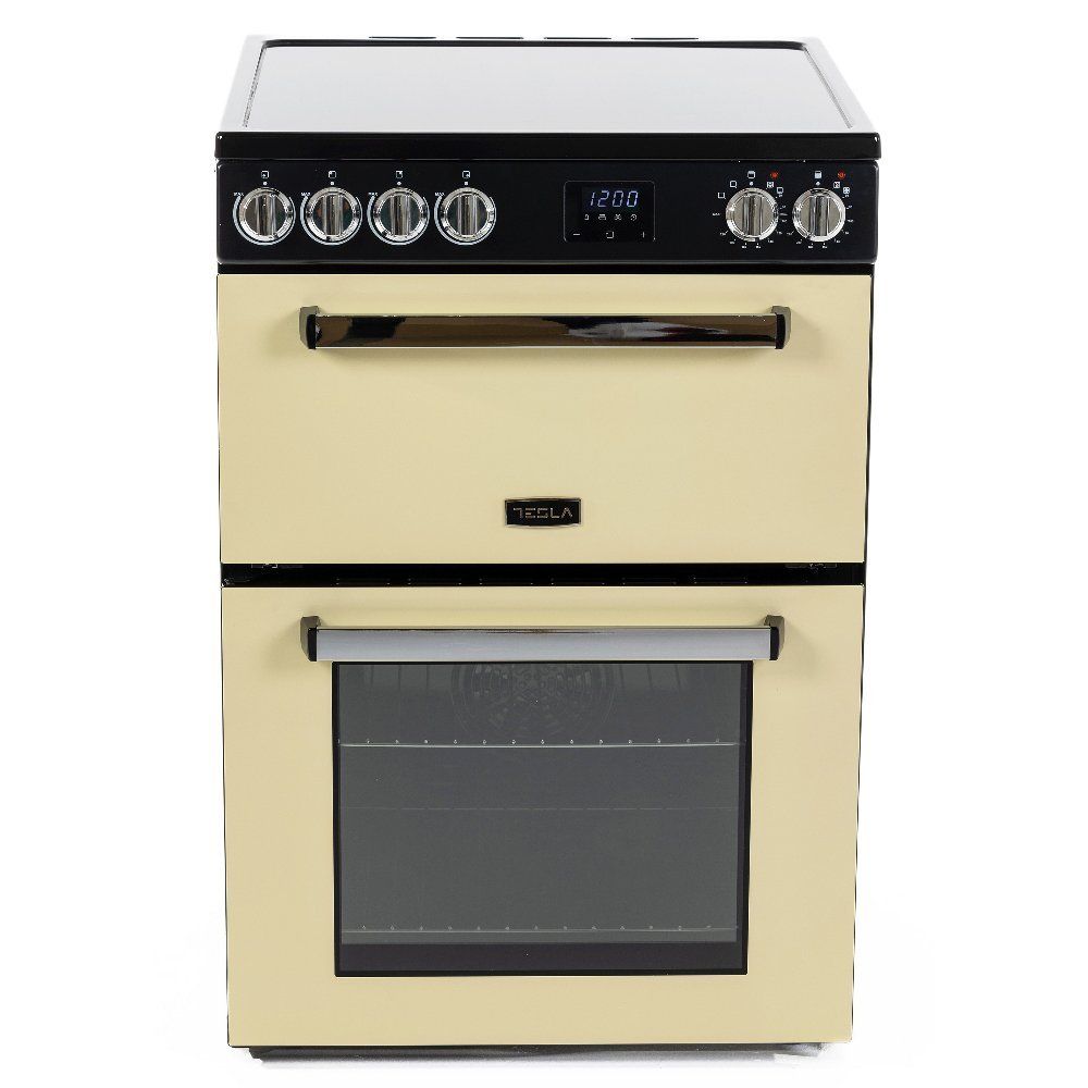 Tesla 60cm Electric Cooker - Cream - Image 1