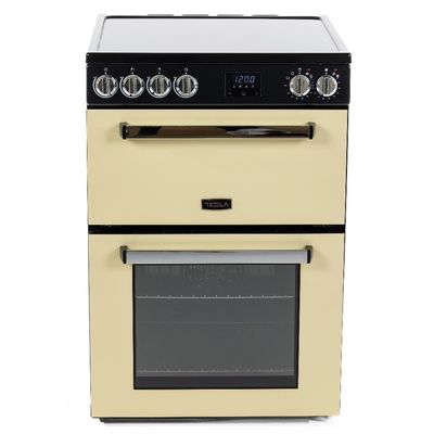 Tesla 60cm Electric Cooker - Cream