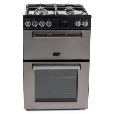Tesla Series 3 60cm Dual Fuel Cooker - Stainless Steel