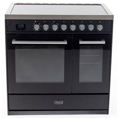 Tesla 90cm Electric Range Cooker - Black