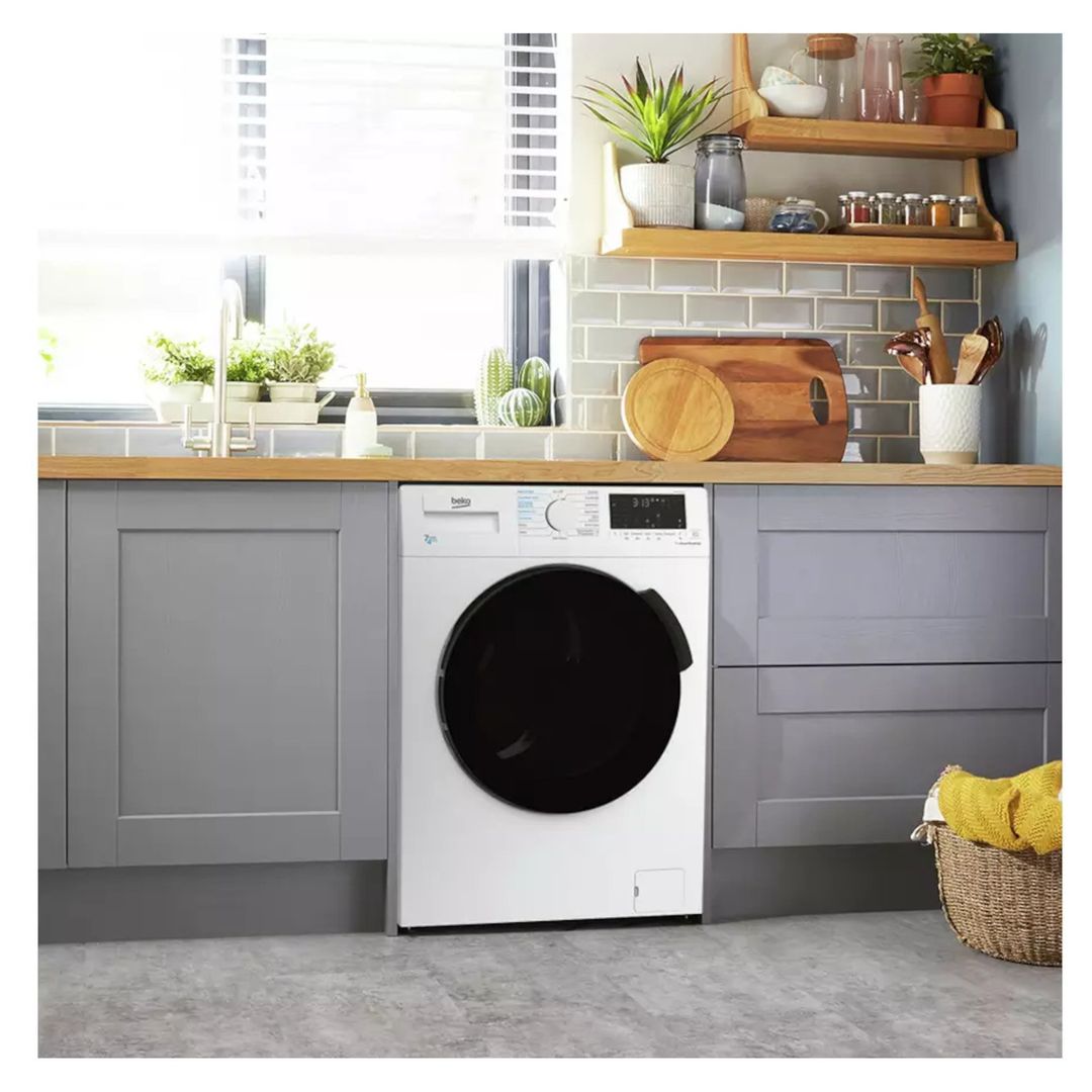Beko WDL742431W 7kg Wash 4kg Dry Washer Dryer - White - Image 1