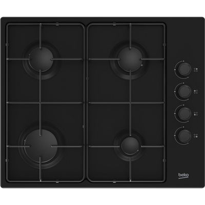 BEKO HIBG64120SB 61 cm Gas Hob - Black, Black