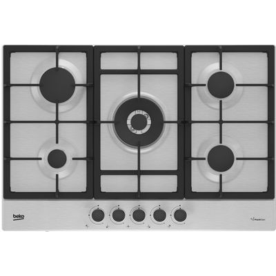 BEKO Pro HIAW75225SXE 75 cm Gas Hob - Stainless Steel, Stainless Steel