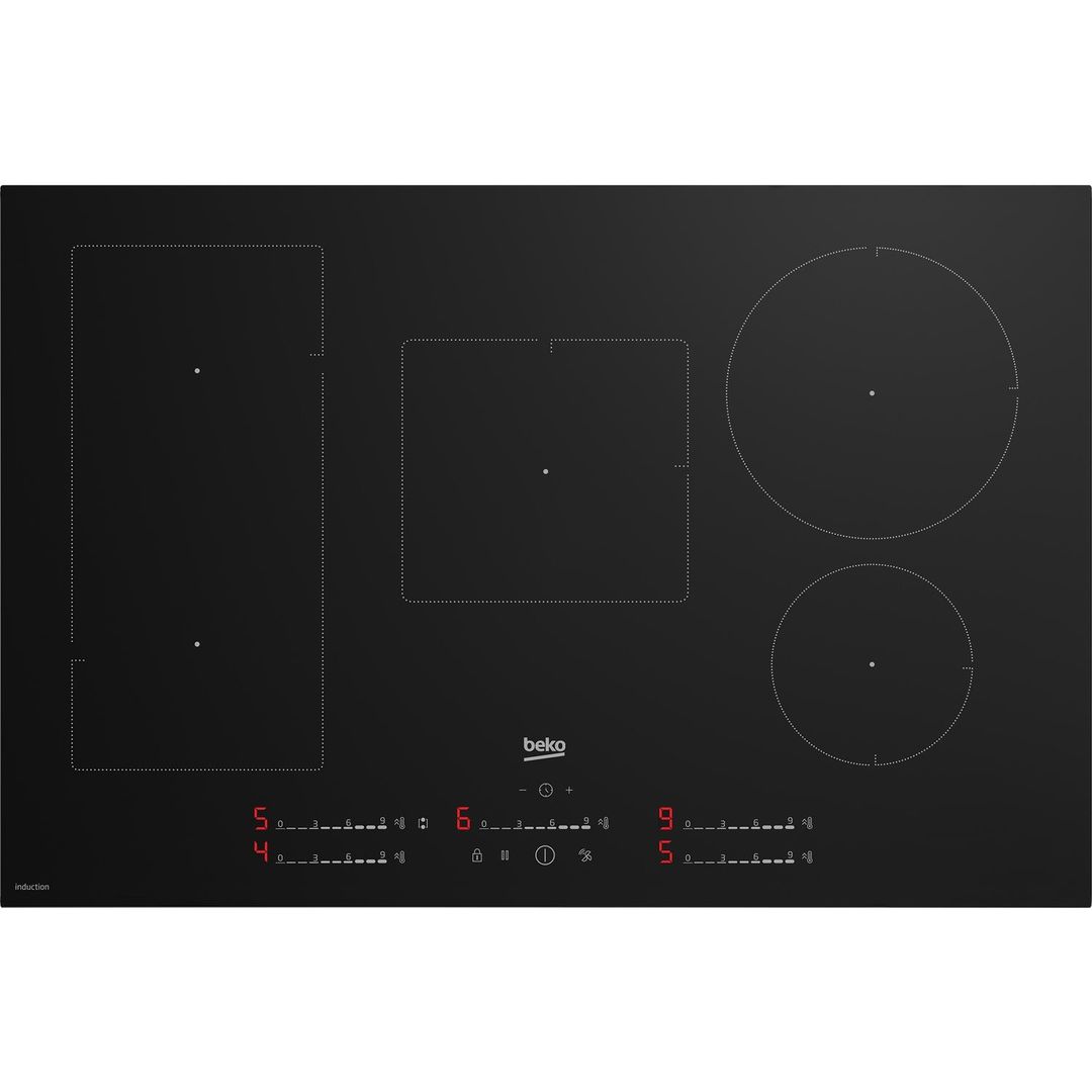 BEKO Pro IndyFlex HII85700UFT 78 cm Electric Induction Hob - Black, Black - Image 1
