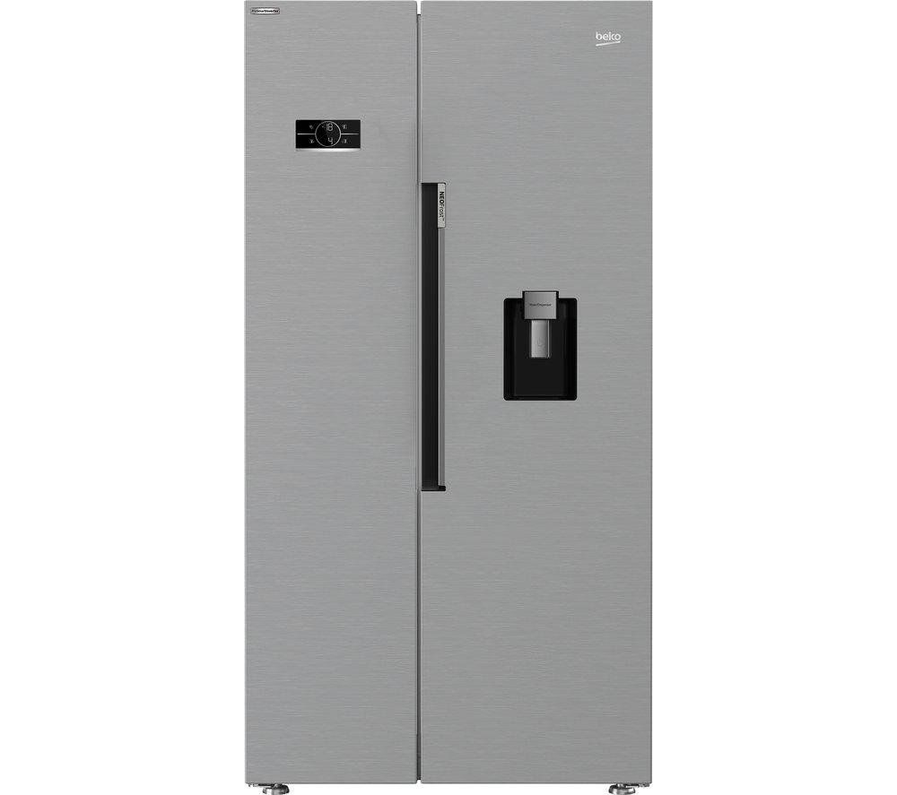 BEKO Pro HarvestFresh ASD2442VPS American-Style Fridge Freezer - Stainless Steel, Stainless Steel - Image 1