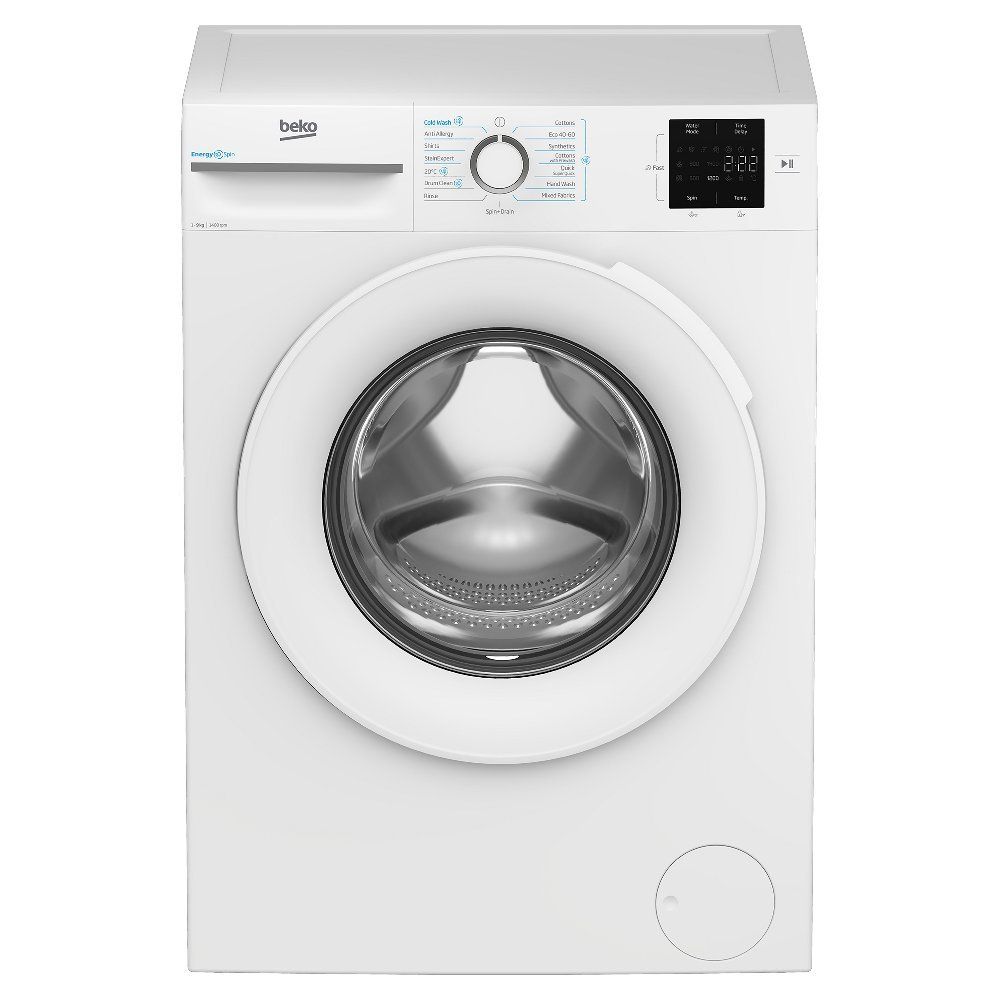 BEKO EnergySpin BM3WT3941W 9 kg 1400 Spin Washing Machine - White, White - Image 1