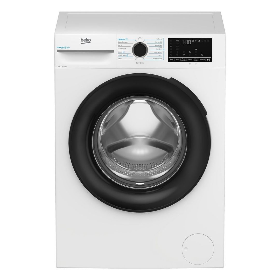 BEKO Pro EnergySpin IronFast BM3WT4941IW 9 kg 1400 Spin Washing Machine - White, White - Image 1