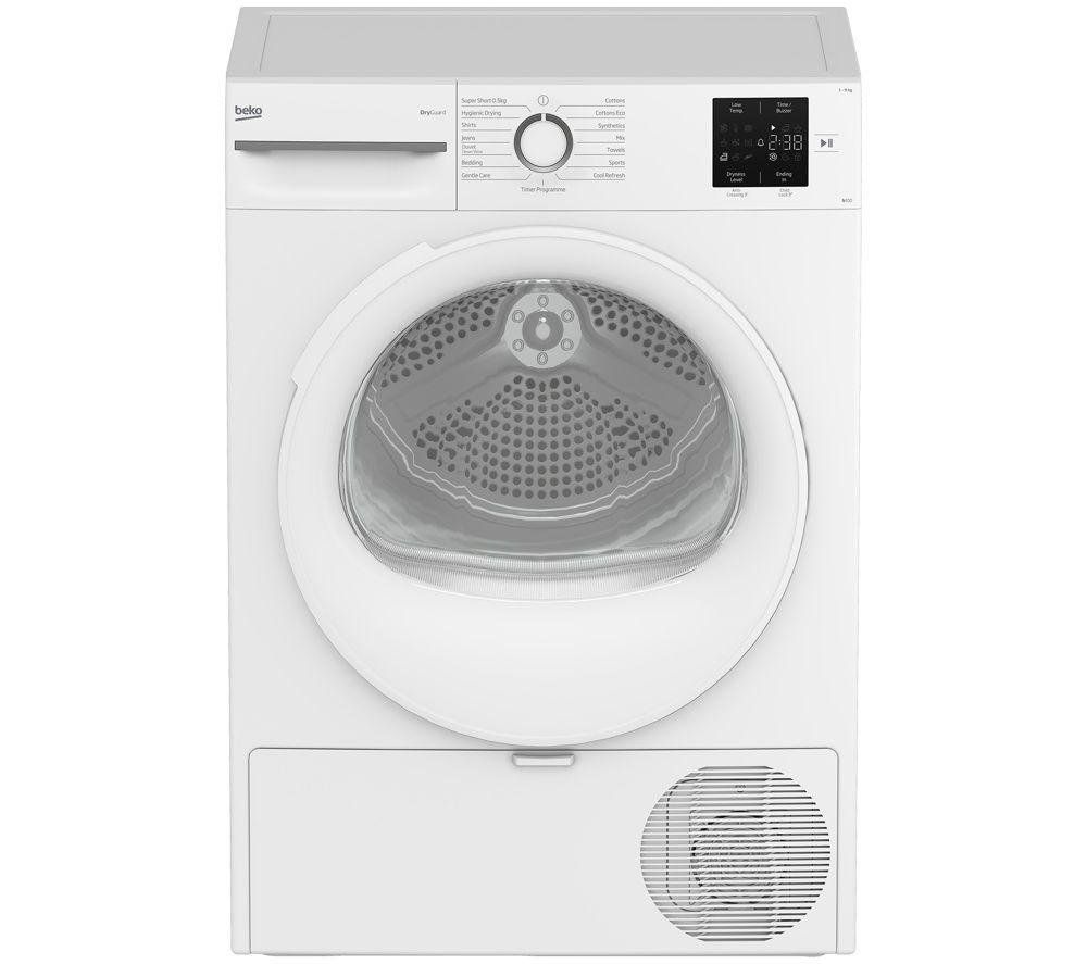 BEKO b100 Dry Guard BM3T3922NW 9 kg Heat Pump Tumble Dryer - White, White - Image 1