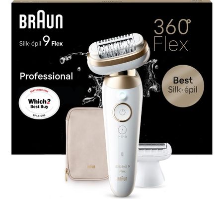 BRAUN Silk-épil 9 Flex 9 3D SE9-041 Wet & Dry Epilator - Gold, Gold