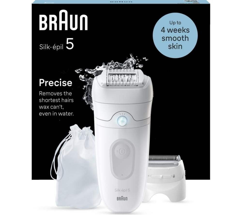 BRAUN Silk-épil 5 5-041 Wet & Dry Epilator - White, White - Image 1