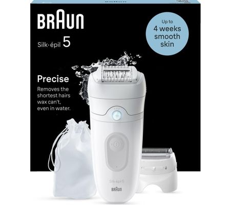 BRAUN Silk-épil 5 5-041 Wet & Dry Epilator - White, White