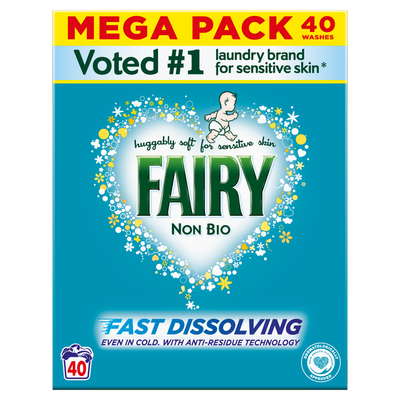 Fairy Non Bio Washing Powder - Original / 40