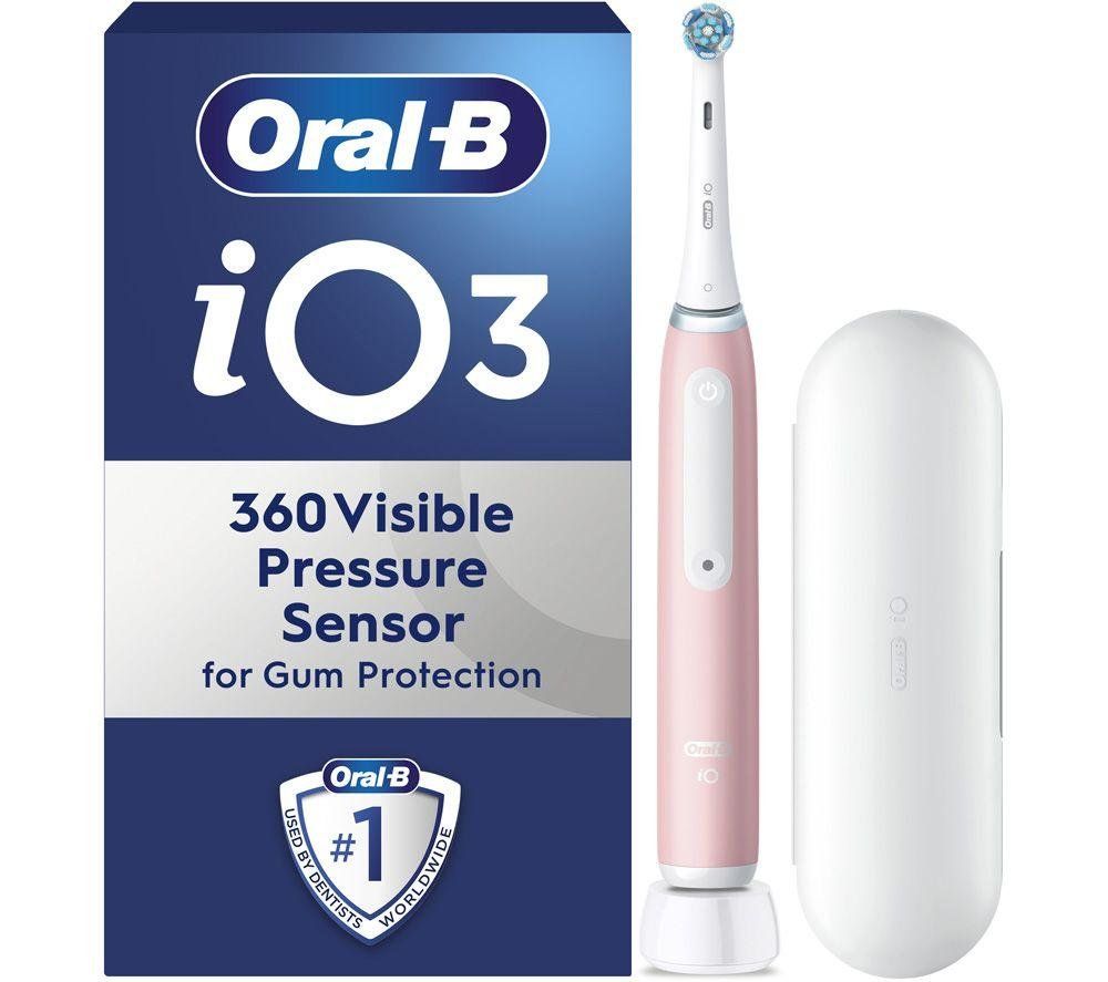 ORAL-B iO3 Electric Toothbrush & Travel Case - Pink, Pink - Image 1