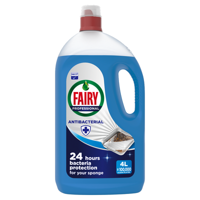Fairy Professional Antibacterial Washing Up Liquid 4 Litre (Pack of 2) PGP224