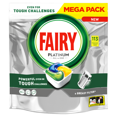 Fairy Platinum All-in-One Dishwasher Tablets - 113