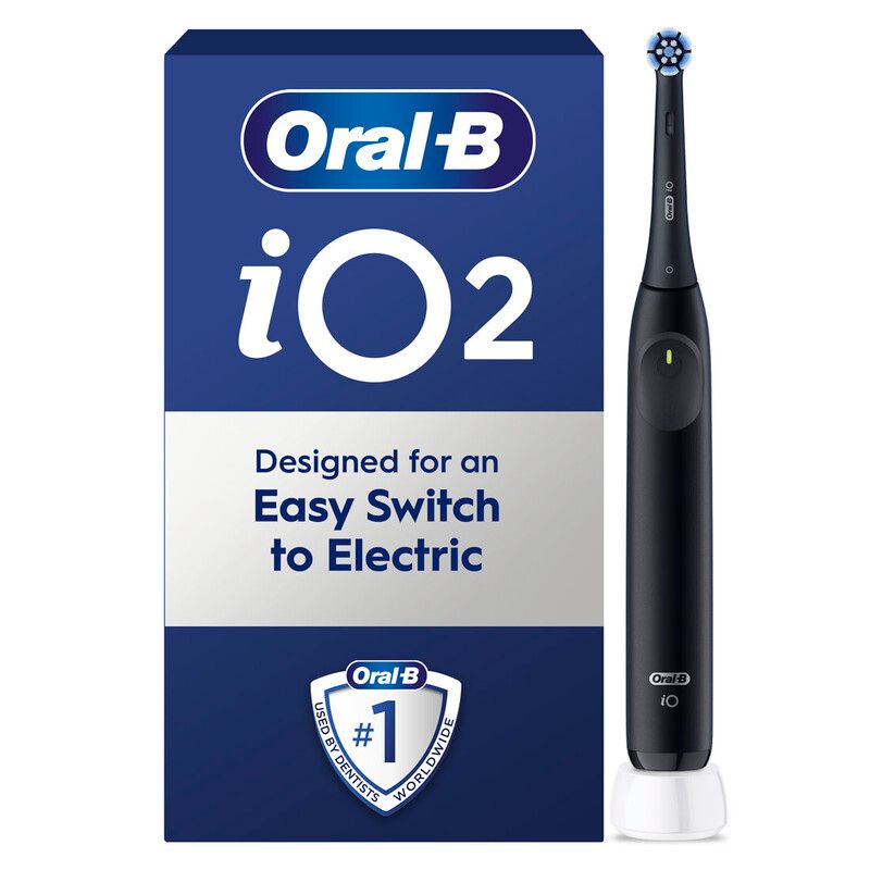 Oral B Oral-B iO2 Night Black Electric Toothbrush with Smart Pressure Sensor in Clear - Image 1