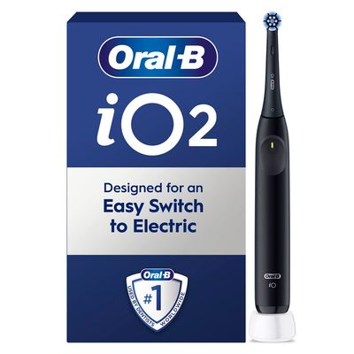 Oral B Oral-B iO2 Night Black Electric Toothbrush with Smart Pressure Sensor in Clear