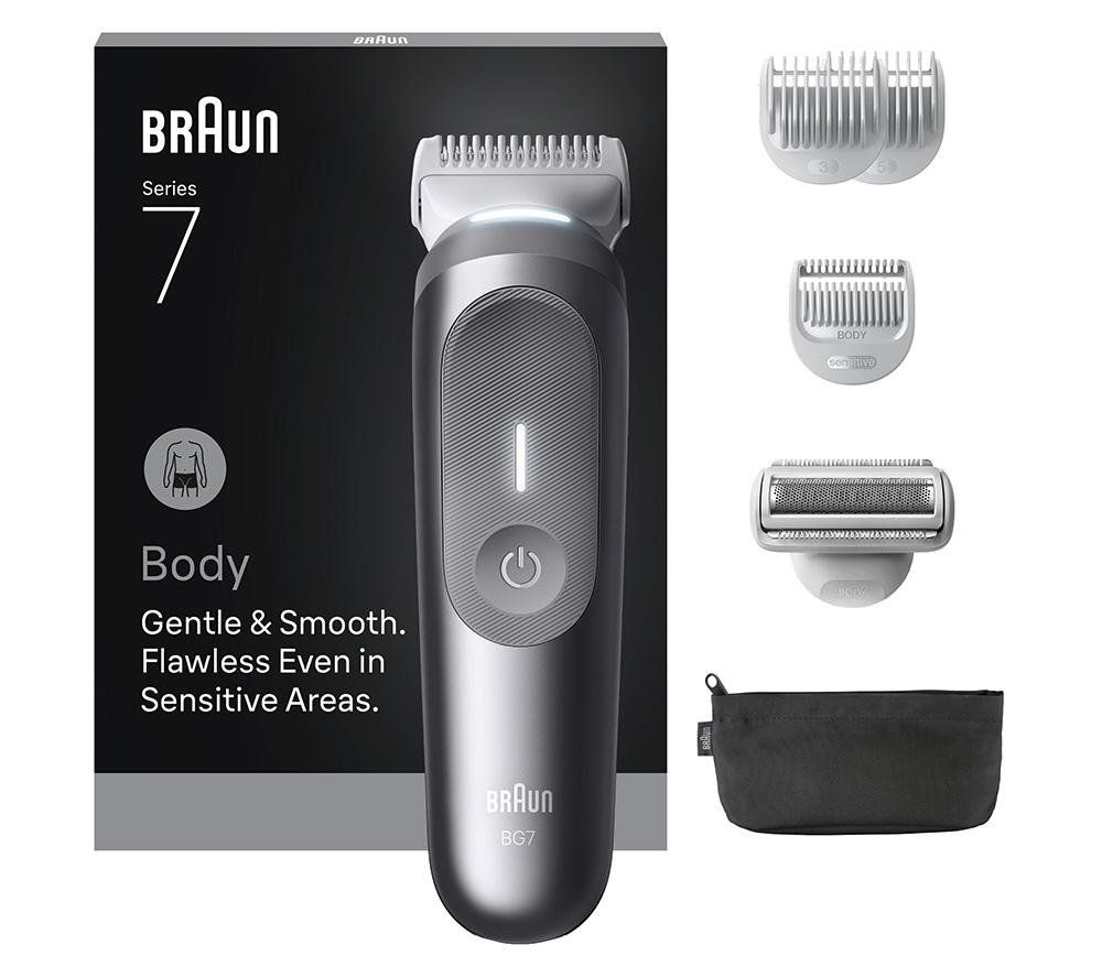 BRAUN Series 7 BG7550 Wet & Dry Body Groomer - Grey, Silver/Grey - Image 1
