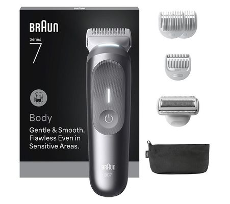 BRAUN Series 7 BG7550 Wet & Dry Body Groomer - Grey, Silver/Grey