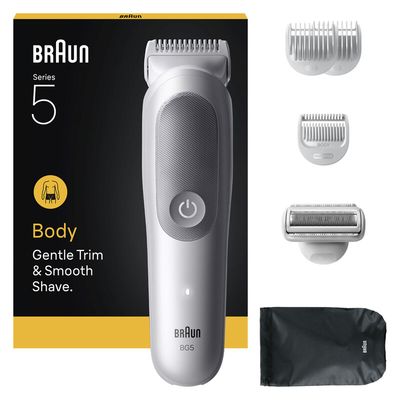BRAUN Series 5 BG5550 Wet & Dry Body Groomer - Grey, Silver/Grey