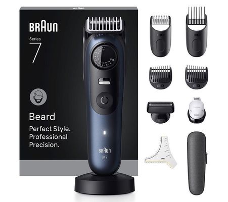 BRAUN Series 7 BRABT7540 Wet & Dry Beard Trimmer - Black & Blue, Blue