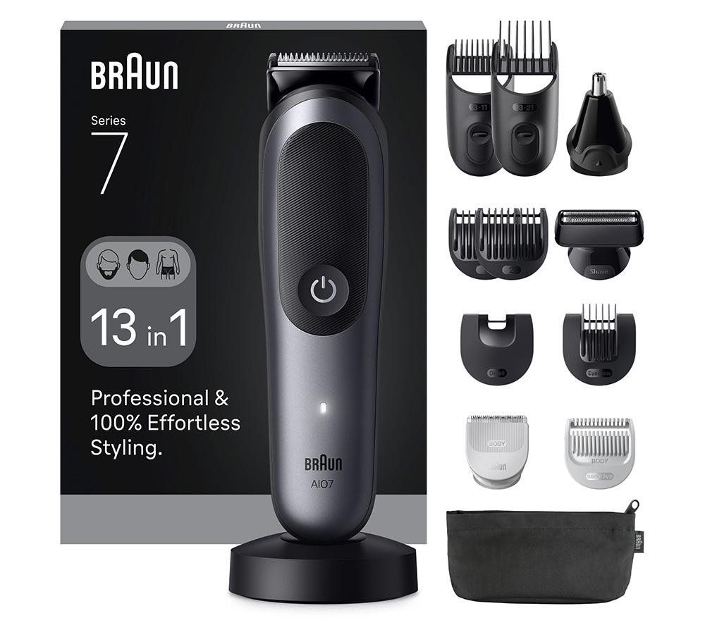 BRAUN Series 7 AIO7560 Wet & Dry All-in-One Body Groomer - Grey, Silver/Grey - Image 1