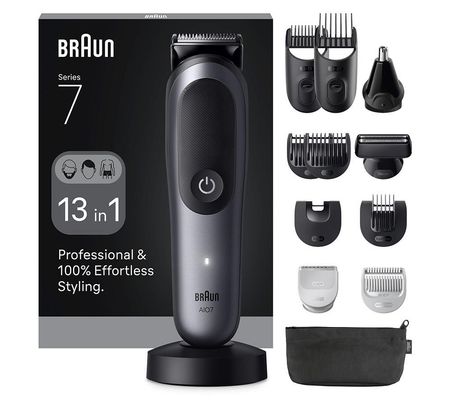 BRAUN Series 7 AIO7560 Wet & Dry All-in-One Body Groomer - Grey, Silver/Grey