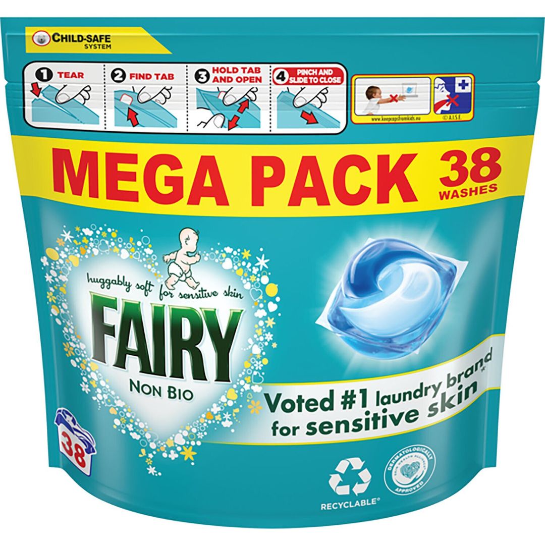 Fairy Non Bio PODS®, 38 Washes - Image 1