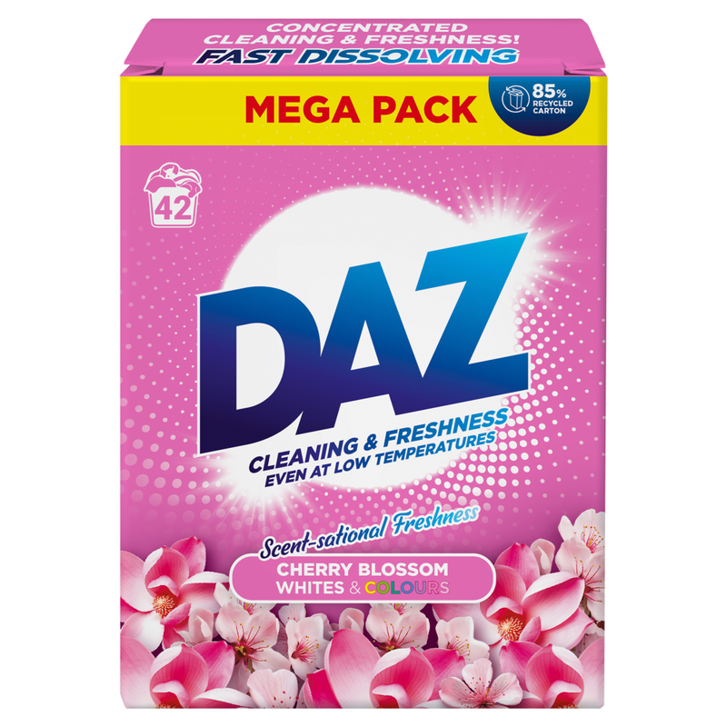 Daz Cherry Blossom Washing Powder 42 Washes - Pink - Image 1