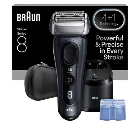 BRAUN Series 8 BRA8663CC Wet & Dry Foil Shaver - Grey, Silver/Grey