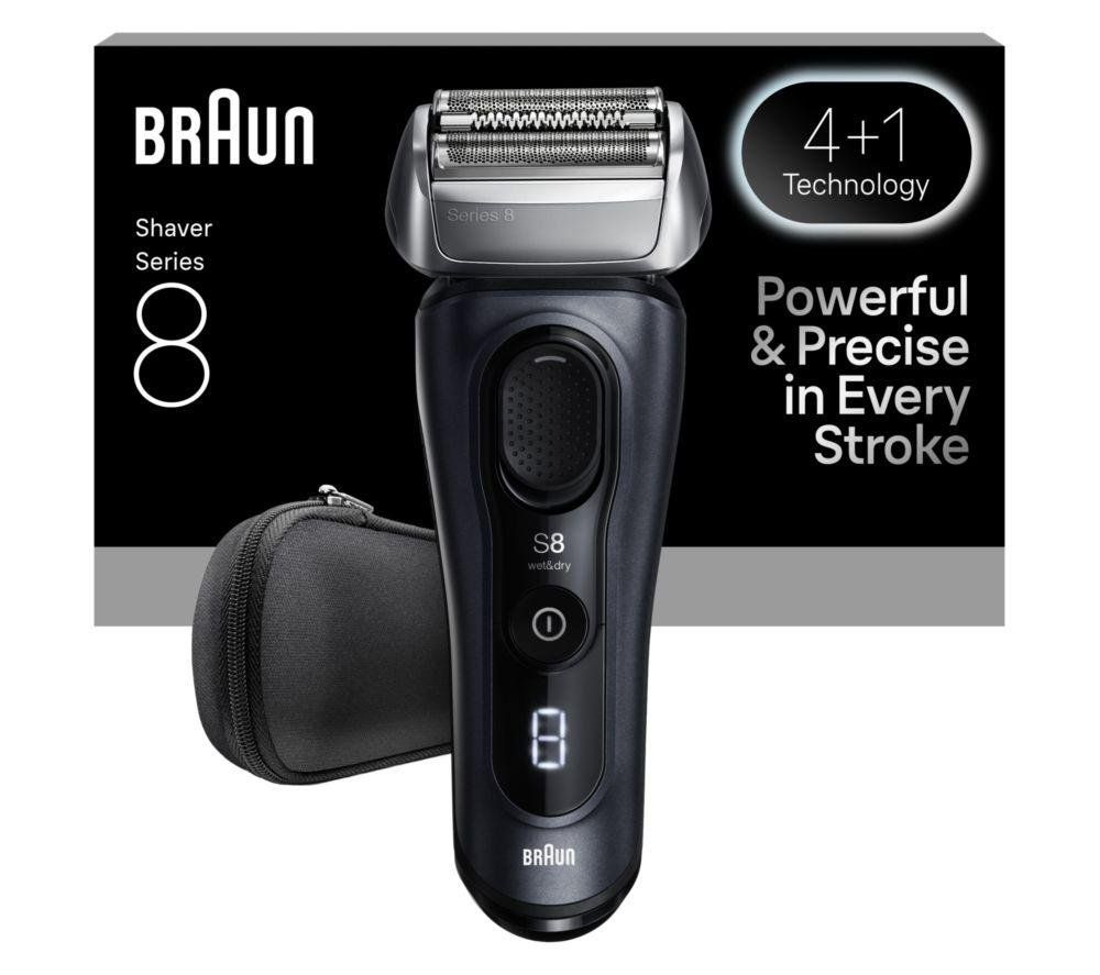 BRAUN Series 8 BRA8603s Wet & Dry Foil Shaver - Grey, Silver/Grey - Image 1