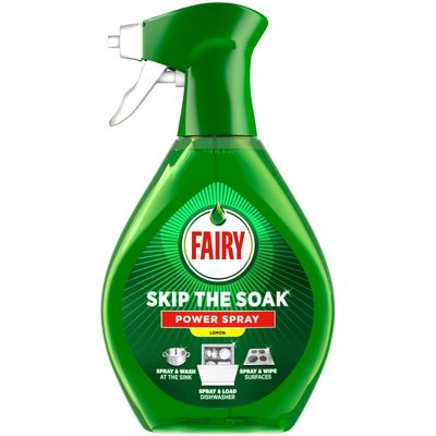 Fairy Skip The Soak Power Spray Lemon 650ml, Dish & Kitchen Spray, Pre-Treatment