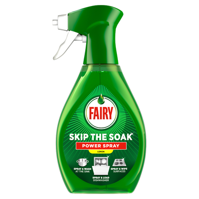 Fairy Skip The Soak Power Spray Lemon 500ml, Dish & Kitchen Spray, Pre-Treatment