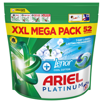 Ariel Cool Cotton Pods 52 Washes - White - Thumbnail 2