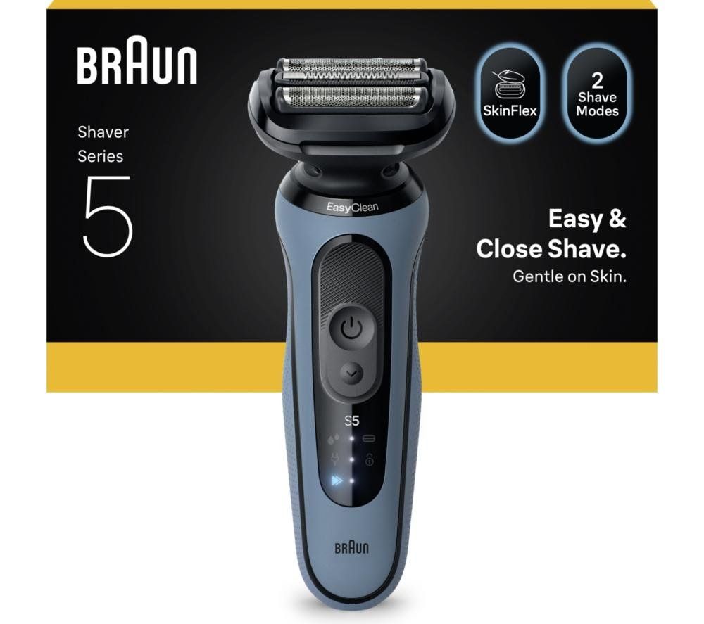 BRAUN Series 5 BRA52-A1000s Wet & Dry Shaver - Blue, Blue - Image 1
