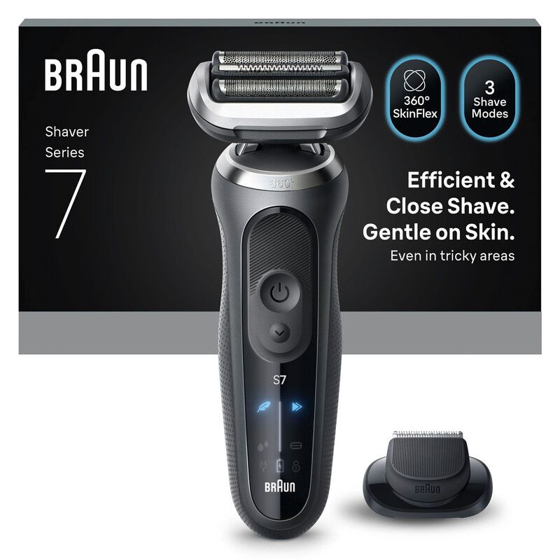 BRAUN Series 7 72-G1200S Wet & Dry Foil Shaver - Grey, Black - Image 1