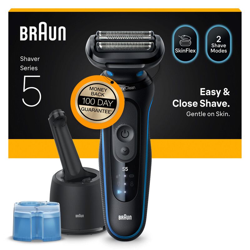 BRAUN Series 5 52-B7200cc Wet & Dry Shaver with SmartCare Centre - Blue, Blue - Image 1