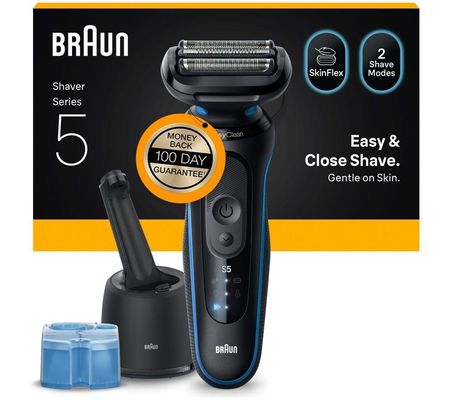 BRAUN Series 5 52-B7200cc Wet & Dry Shaver with SmartCare Centre - Blue, Blue - Thumbnail 2