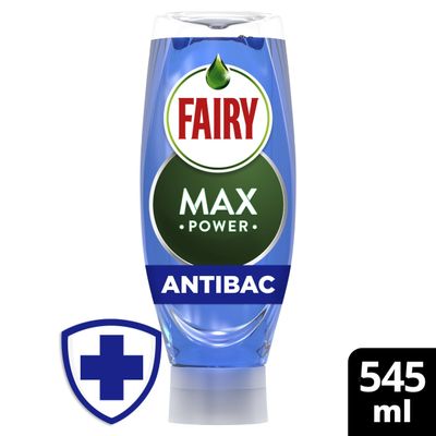 Fairy Max Power Washing Up Liquid Antibacterial 545ML - Thumbnail 2