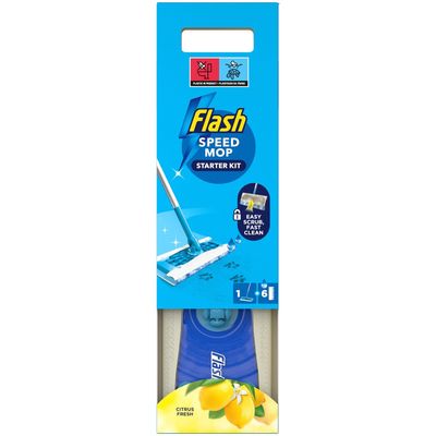 Flash Speedmop Start Kit with Wet Refills - Blue