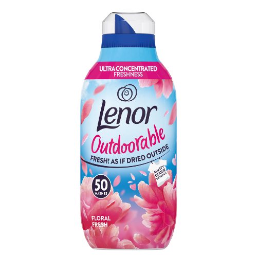 Lenor Outdoorable Fabric Conditioner Floral Fresh 700ml (50 Washes) Assorted Packs - Image 1