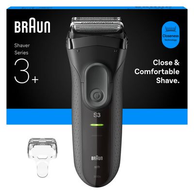 BRAUN Series 3 BRA3000S Wet & Dry Foil Shaver - Black, Black