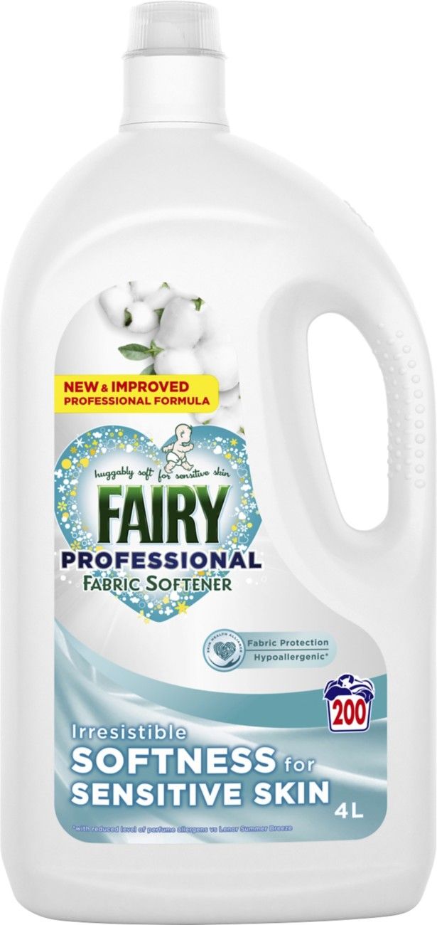 Fairy Professional Sensitive Fabric Softener Liquid 4L 200 Wash (Pack of 2) C010421 - Image 1