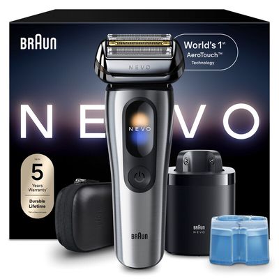 BRAUN NEVO15000C Electric Wet & Dry Foil Shaver - Silver, Silver/Grey
