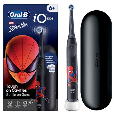 ORAL-B iO2 Kids Electric Toothbrush & Travel Case - Marvel Spiderman, Black