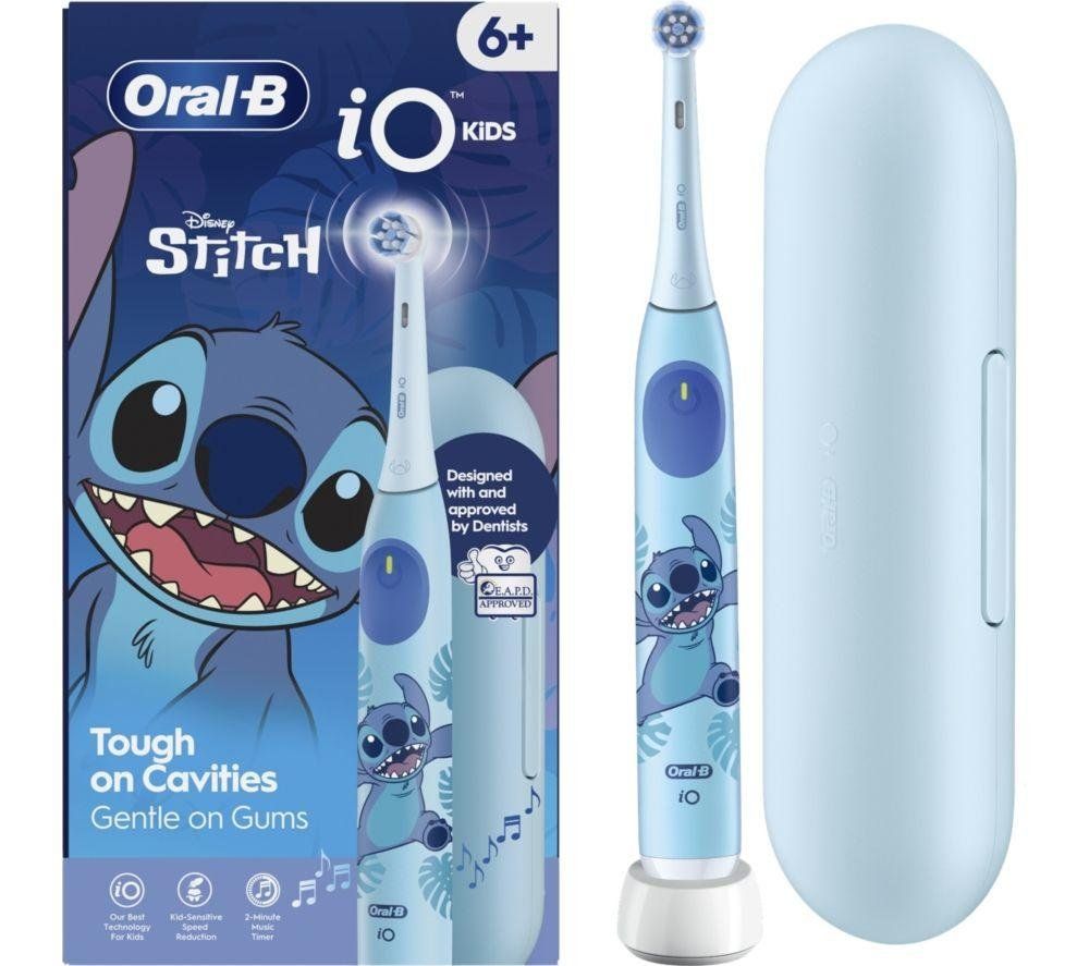ORAL-B iO2 Kids Electric Toothbrush & Travel Case - Disney Stitch, Blue - Image 1
