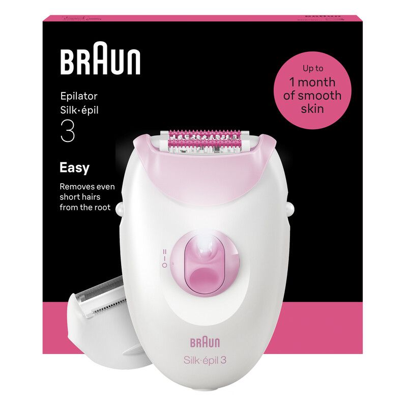 BRAUN Silk-épil Series 3 3-031 Epilator - Pink, Pink - Image 1