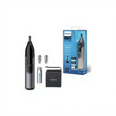 PHILIPS Series 3000 NT3650/16 Wet & Dry Nose, Ear & Eyebrow Trimmer - Black, Black