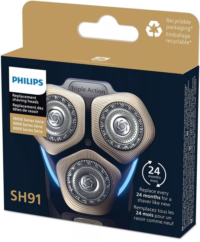 PHILIPS Wet & Dry SH91/50 Rotary Electric Shaver Head Replacement - Black - Image 1
