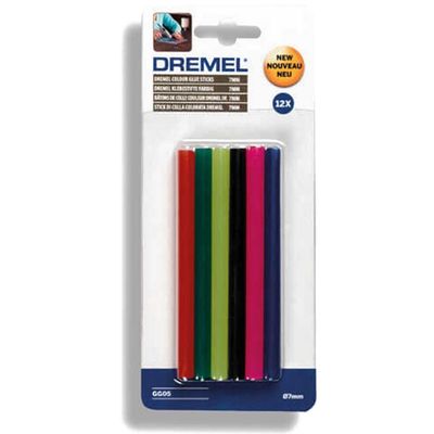 Dremel Hot Melt Colour Glue Sticks 7mm 100mm Pack of 12